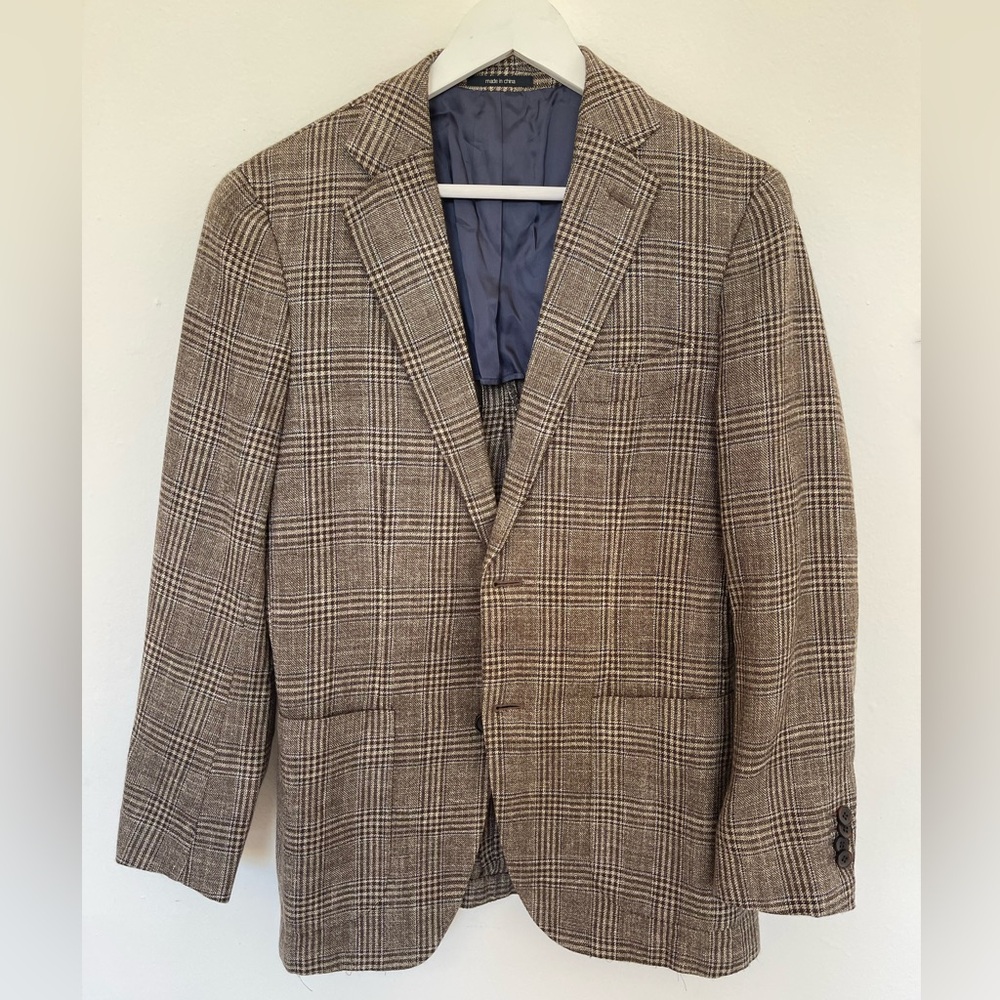 Suitsupply Brown Checkered Blazer